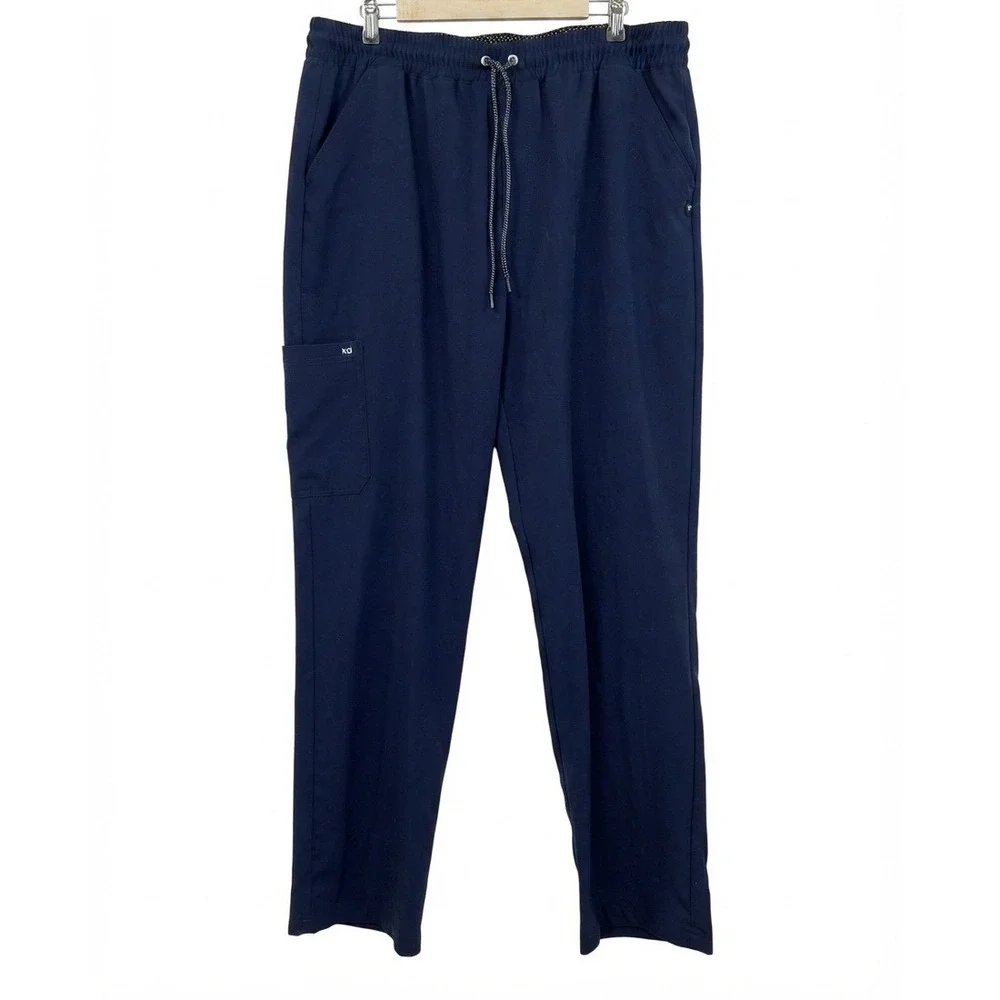 Koi Next Gen Mens Scrub Pants XL Regular Navy Blue Cargo Medical Pants